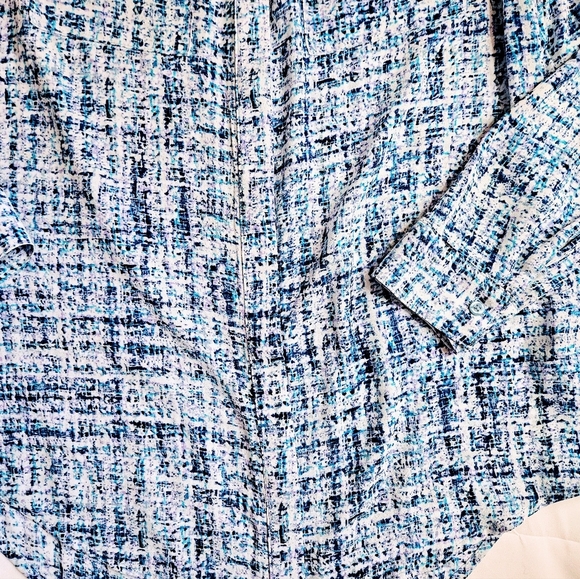 Apt. 9 Womens Blue And Purple Lightweight Button Up Blouse Size XS - Picture 2 of 10